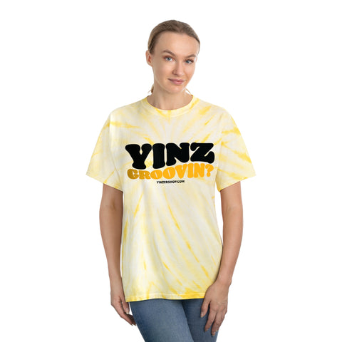 Yinz Groovin? Tie-Dye Tee, Cyclone T-Shirt Printify