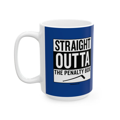 Hockey Straight out of the Penalty Box - Coffee Ceramic Mug Mug Printify