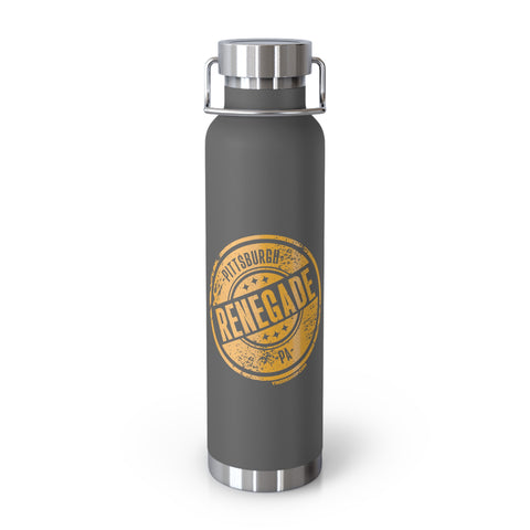 Pittsburgh Renegade Copper Vacuum Insulated Bottle, 22oz Mug Printify Grey 22oz