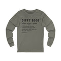 Pittsburghese Definition Series - Dippy Eggs - Long Sleeve Tee Long-sleeve Printify S Grey TriBlend 