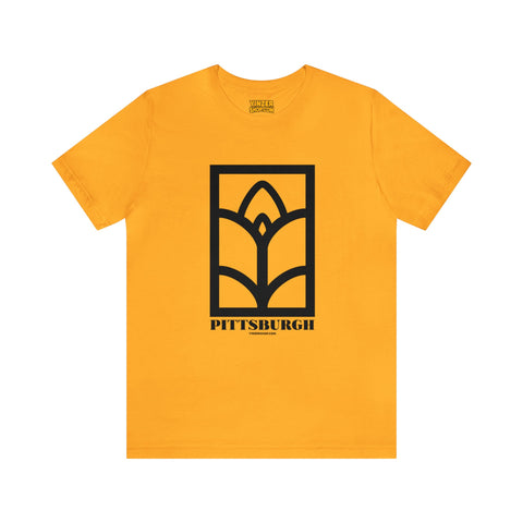 Pittsburgh Bridge Iron Motif  - Short Sleeve Shirt T-Shirt Printify Gold S 