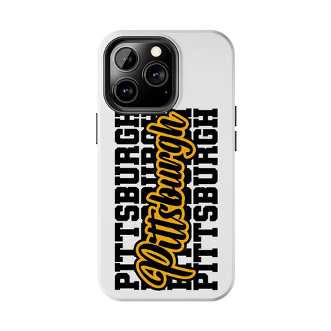 Pittsburgh Typography - iPhone Phone Case Mate Tough