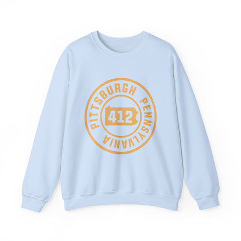 412 Pittsburgh Stamp - Heavy Blend™ Crewneck Sweatshirt
