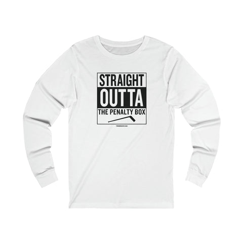 Straight Outta the Penalty Box -  Long Sleeve Tee Long-sleeve Printify XS White 