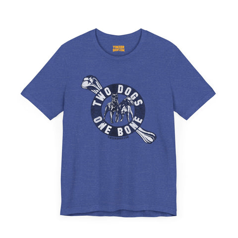 Two Dogs One Bone - Pittsburgh Football -  Short Sleeve Tee T-Shirt Printify Heather True Royal S 