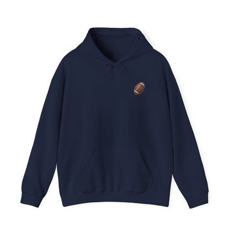 Football Pocket Hoodie with 'Somehow' Labrador Vintage Poster Back