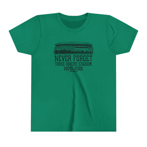 Never Forget Pittsburgh Three River Stadium - Youth Short Sleeve Tee Kids clothes Printify Kelly S