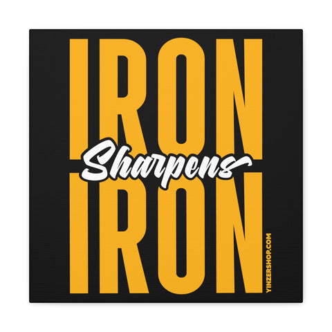 Iron Sharpens Iron  - Canvas Gallery Wrap Wall Art Canvas Printify 16″ x 16″ Premium Gallery Wraps (1.25″) 