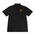 P For Pittsburgh Heart -  Men's Sport Polo Shirt T-Shirt Printify Black S 