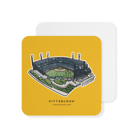 Pittsburgh PNC Park Traditional Pulp Hardboard Paper Bar Coasters (50 or 100 pcs) Home Decor Printify