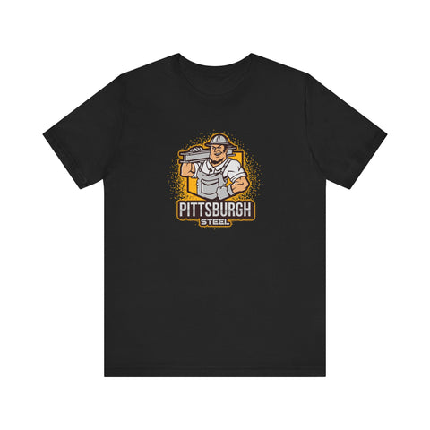 Pittsburgh Steel - Unisex Jersey Short Sleeve Tee T-Shirt Printify Black S 