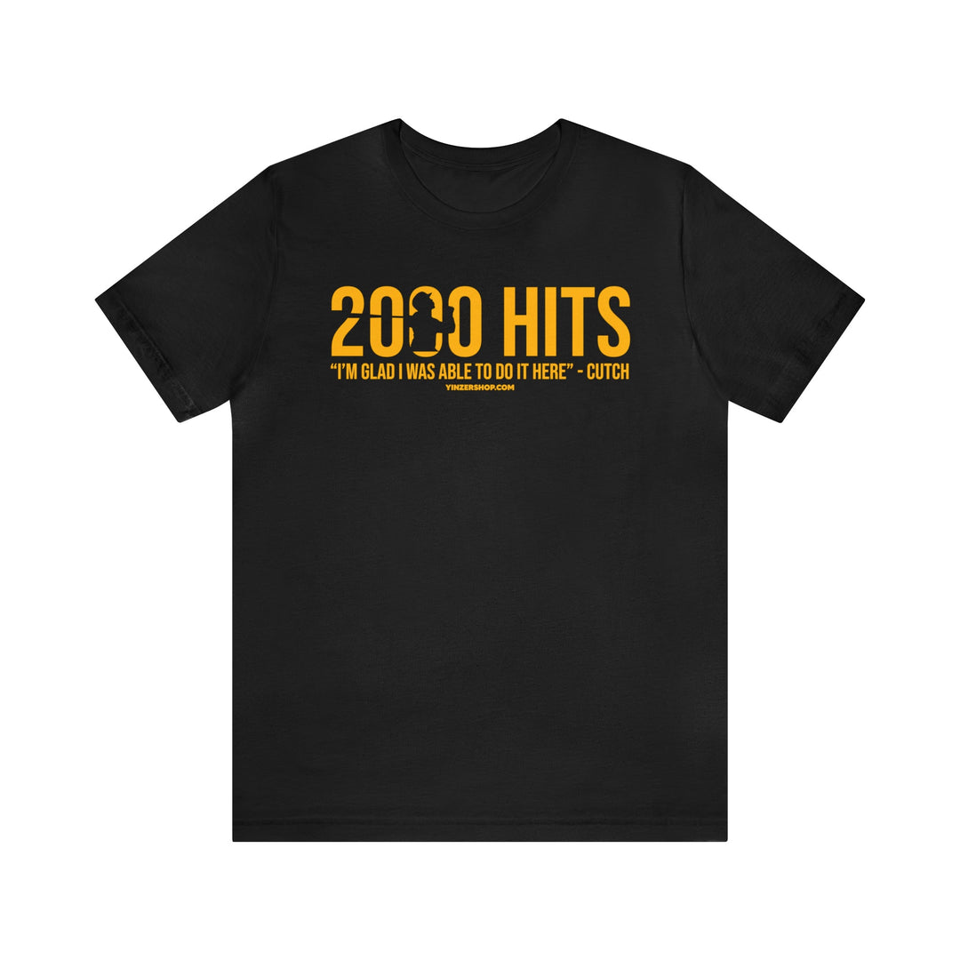 Andrew McCutchen 2000 Hits T-Shirt - Glad I did it here T-Shirt Printify Black S 