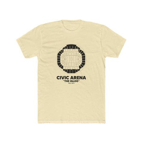 Pittsburgh Civic Arena "The Igloo"  Cotton Crew Tee T-Shirt Printify Solid Natural S 