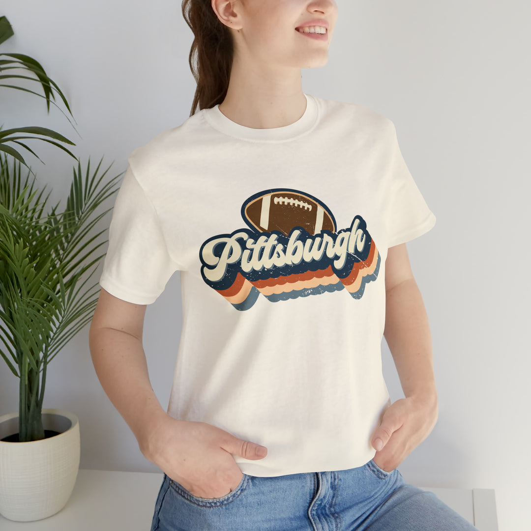Retro Pittsburgh Football Shirt T-Shirt Printify   