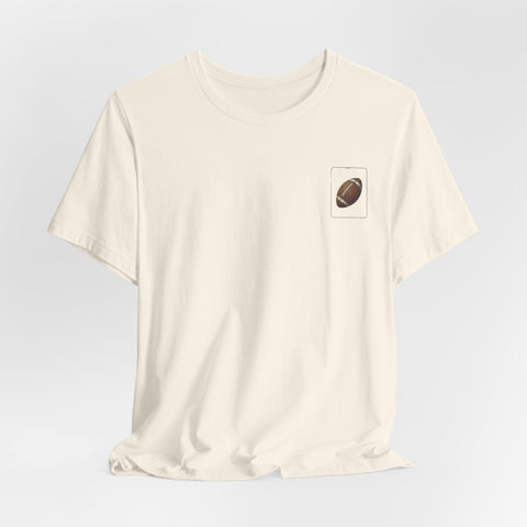 Benchwarmer Dog Football T‑Shirt — "Benched Again Somehow" Graphic Tee