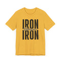 Iron Sharpens Iron - Proverbs 27:17 - Short sleeve T-shirt T-Shirt Printify Heather Yellow Gold XS 