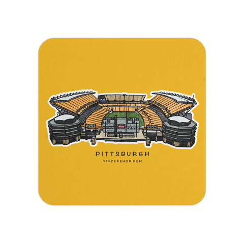 Pittsburgh Heinz Field Traditional Bar Pulp Hardboard Paper Coasters (50 or 100 pcs) Home Decor Printify 4" × 4" 100 piece