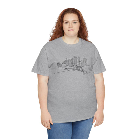 Pittsburgh Skyline - Unisex Heavy Cotton Tee