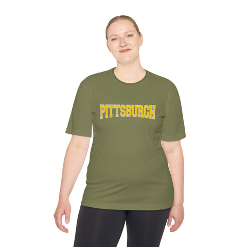 Pittsburgh Varsity Letters - Sport-Tek Unisex Moisture Wicking Tee