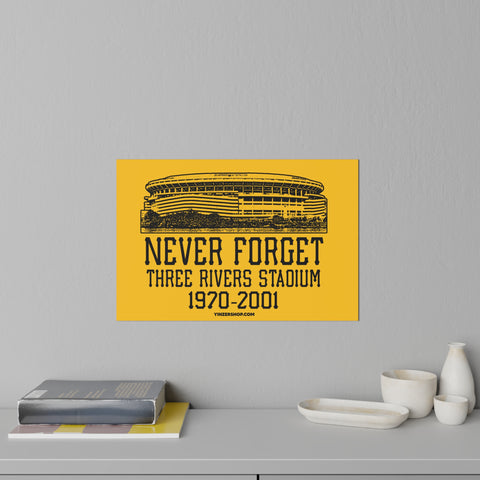 Pittsburgh Never Forget Three River Stadium - Wall Decal Wall Decal Printify   