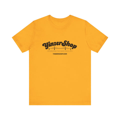 YinzerShop Retro Logo - Short Sleeve Tee T-Shirt Printify Gold S 