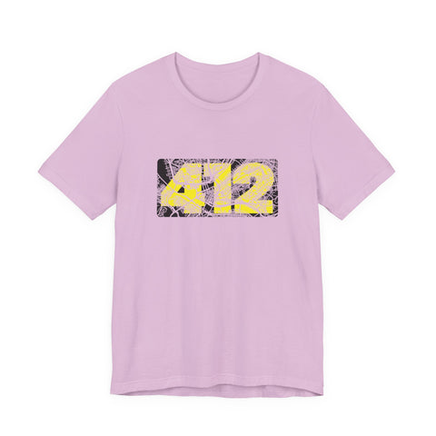 412 Map Graphic - Bella Canvas 3001 Crew Neck T-Shirt