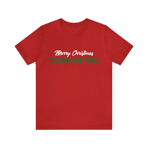 Merry Christmas Yinz Guys - Pittsburgh Christmas Shirt T-Shirt Printify Red 2XL 