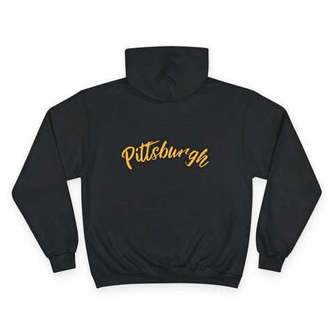 Pittsburgh Grunge - Print on back - Champion S700 Hoodie