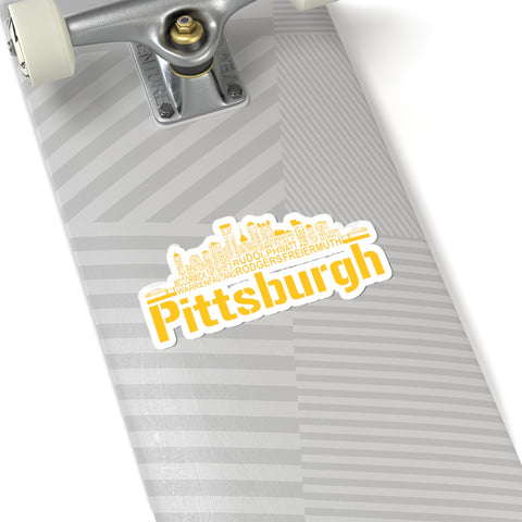 Pittsburgh Football Team Names -  Kiss-Cut Stickers