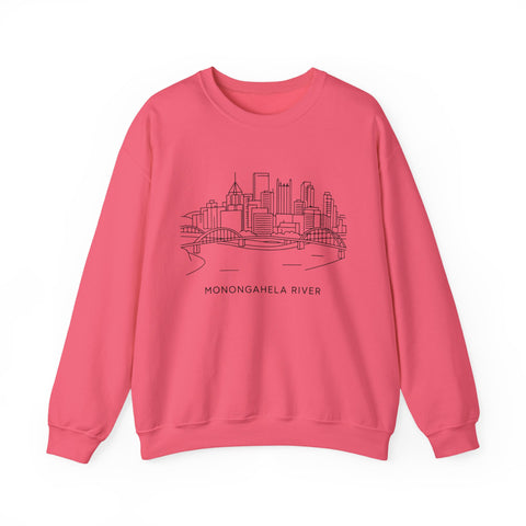 Monongahela River Skyline - Heavy Blend™ Crewneck Sweatshirt