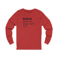 Pittsburghese Definition Series - Worsh - Long Sleeve Tee Long-sleeve Printify XS Red 