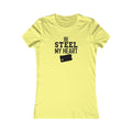 Be Still my Heart Pittsburgh Women's Slim Feminine Fit Tee T-Shirt Printify Yellow S