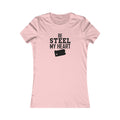 Be Still my Heart Pittsburgh Women's Slim Feminine Fit Tee T-Shirt Printify Pink S