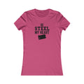 Be Still my Heart Pittsburgh Women's Slim Feminine Fit Tee T-Shirt Printify Berry S