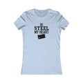 Be Still my Heart Pittsburgh Women's Slim Feminine Fit Tee T-Shirt Printify Baby Blue S