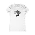 Be Still my Heart Pittsburgh Women's Slim Feminine Fit Tee T-Shirt Printify White S