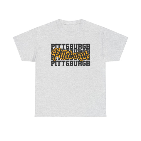 Pittsburgh Typography - Unisex Heavy Cotton Tee