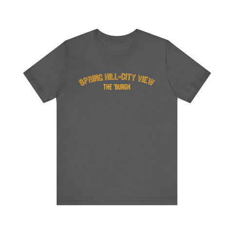 Spring Hill-City View - The Burgh Neighborhood Series - Unisex Jersey Short Sleeve Tee T-Shirt Printify Asphalt S 