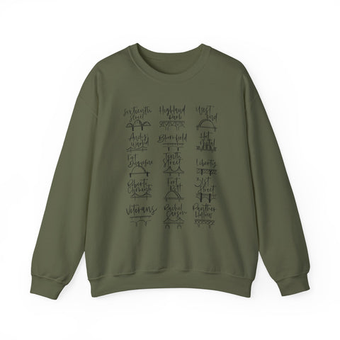 Pittsburgh Bridges Doodle - Heavy Blend™ Crewneck Sweatshirt