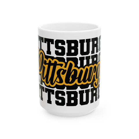 Pittsburgh Typography -  Coffee Mugs (11oz, 15oz)