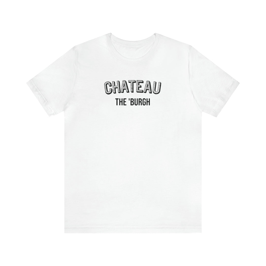 Chateau  - The Burgh Neighborhood Series - Unisex Jersey Short Sleeve Tee T-Shirt Printify White M 