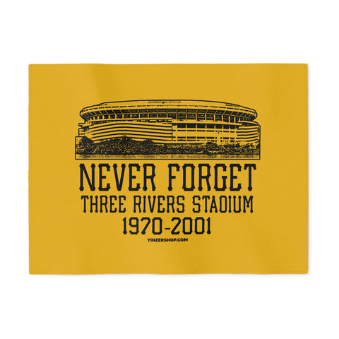 Never Forget Three Rivers Stadium Retro - Sweatshirt Blanket Home Decor Printify   