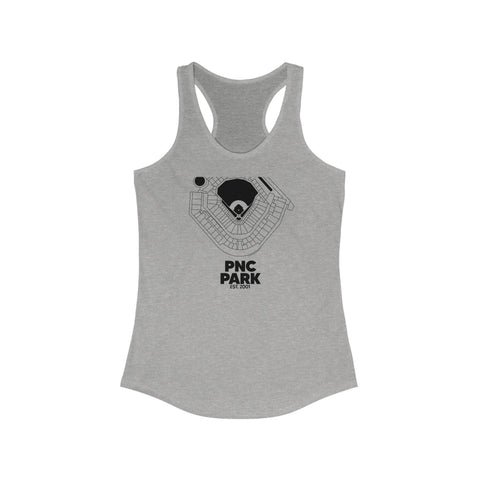 Pittsburgh Pirates PNC Park Women's Tank Top Shirt Tank Top Printify XS Heather Grey 