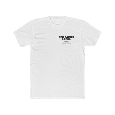 Pittsburgh PPG Paints Arena T-Shirt Print on Back w/ Small Logo T-Shirt Printify Solid White S 