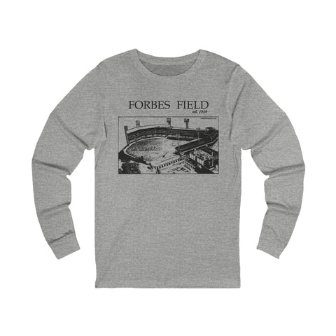 Forbes Field - 1909 - Retro Schematic - Long Sleeve Tee Long-sleeve Printify S Athletic Heather 