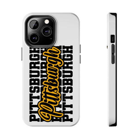 Pittsburgh Typography - iPhone Phone Case Mate Tough