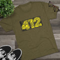 412 Map - Tri-Blend Crew Tee T-Shirt Printify   