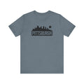 Pittsburgh Bold Skyline T-Shirt  - Unisex bella+canvas 3001 T-Shirt Printify Heather Slate XS 