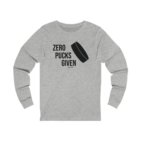 Zero Pucks Given - Long Sleeve Tee Long-sleeve Printify XS Athletic Heather 