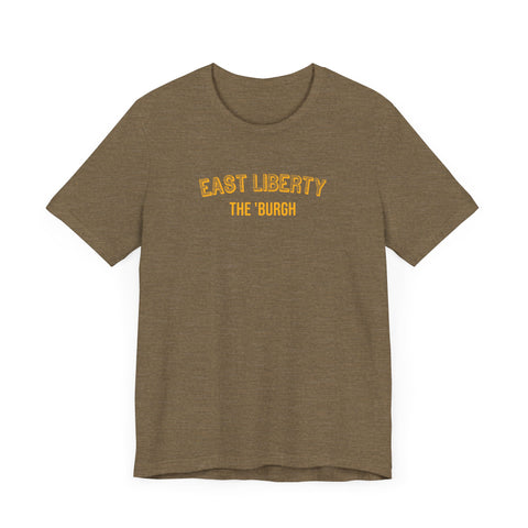 East Liberty  - The Burgh Neighborhood Series - Unisex Jersey Short Sleeve Tee T-Shirt Printify   